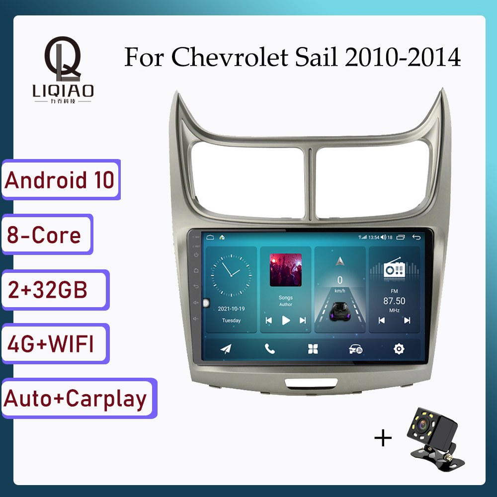 Chevrolet Sail 2010-2014 용 Carplay 자동 차량용 라디오 안드로이드 Car Multimedia DVD 플레이어 헤드 유닛 GPS Navi DSP BT Bluetooth FM AM